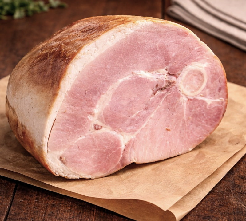 Smoked rolled ham joint from The Black Farmer – oak-smoked British pork, juicy and tender, perfect for roasts or sandwiches