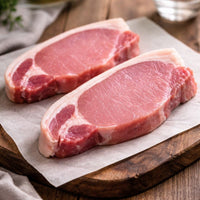 The Black Farmer Bacon Steak Unsmoked – 2 thick-cut 100g British pork steaks, perfect for grilling or frying.