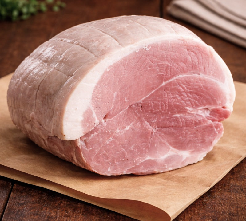 Unsmoked rolled Wiltshire-style ham from The Black Farmer, British pork