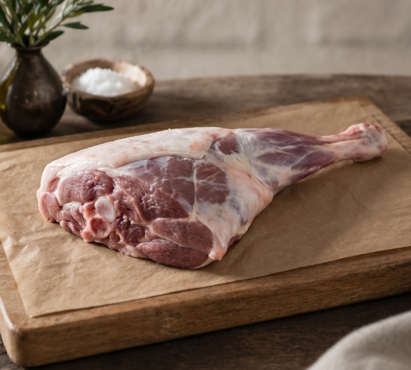 Mutton Leg Bone-In — premium cut of mature mutton with rich flavour, ready for roasting or curry.
