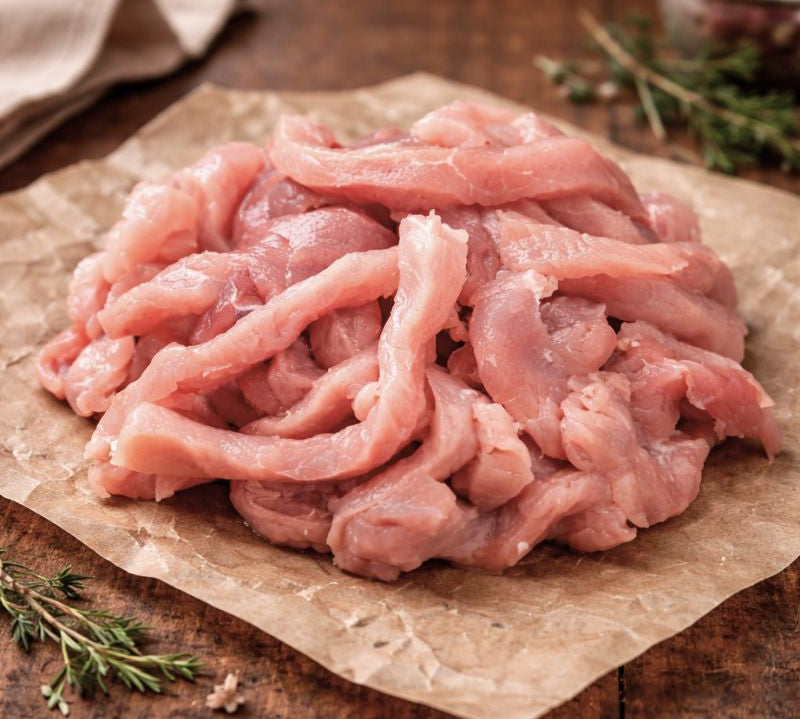 British pork stir fry strips – free-range lean pork strips for quick stir-fries available to buy online
