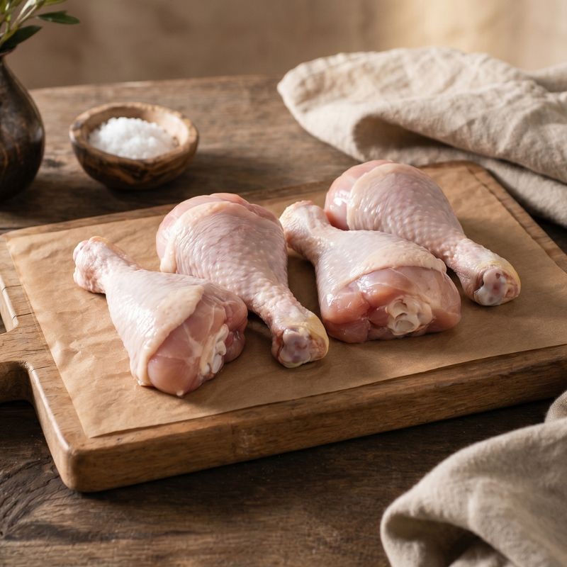 Free range British chicken drumsticks from The Black Farmer — fresh, juicy and perfect for roasting or grilling