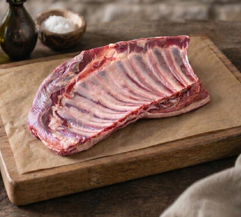 Lamb Ribs 1kg — premium British lamb ribs, tender and meaty, perfect for BBQ or roasting.