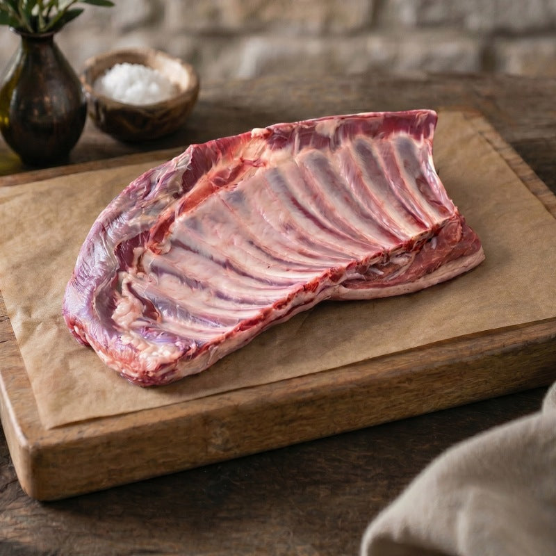 Lamb Ribs 1kg — premium British lamb ribs, tender and meaty, perfect for BBQ or roasting.