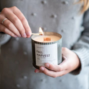 Rustic Vintage Farmhouse Wood Wick Candle 60-Hour Burn