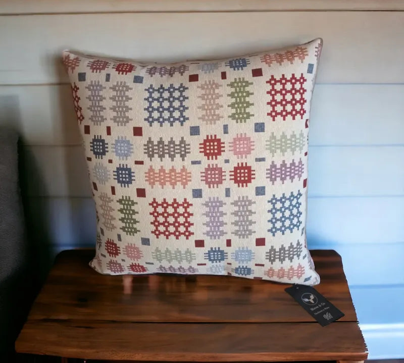 Welsh Tapestry Blanket Design Cushions Traditional Style in Various Sizes