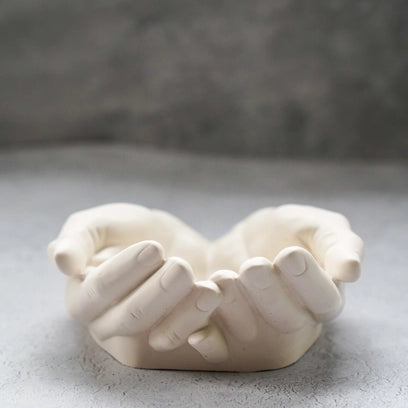 Stone Cupped Hands Bowl Handmade Fall Home Decor Idea