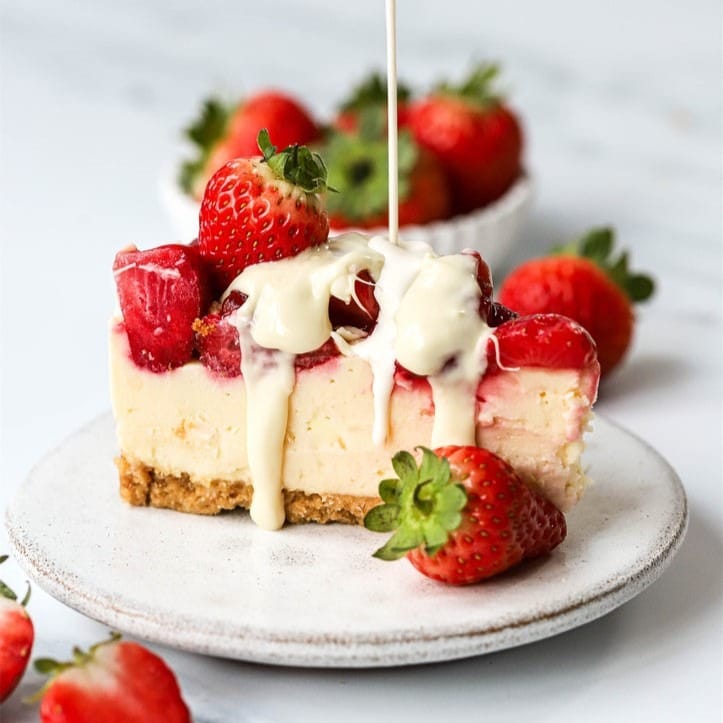 Strawberries Cream Cheesecake