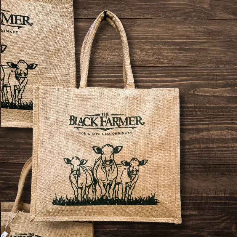 The Black Farmer Natural Jute Bag Large