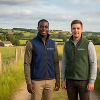 The Black Farmer Gilet - Navy Blue and Moss Green