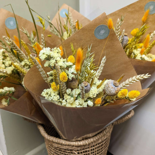 Yellow Dried Flower Arrangements 2